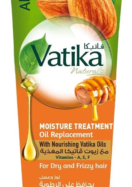 Vatika Naturals Moisture Treatment Oil Replacement | Almond & Honey | Non-Sticky & Non-Greasy | For Dry & Rough Hair - 200ml