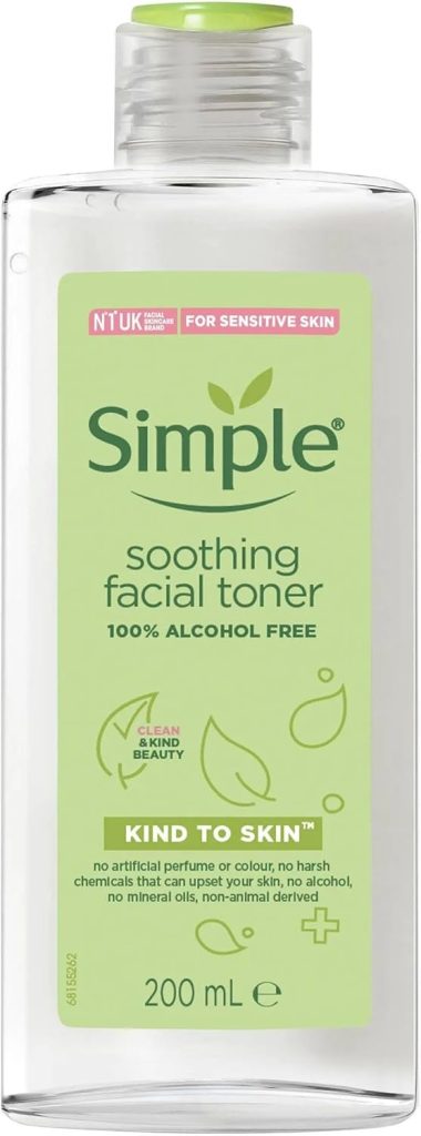 Simple Kind to Skin Soothing Facial Toner 100% Alcohol-Free from the UK's No. 1 Facial Skin Care Brand* 200 ml