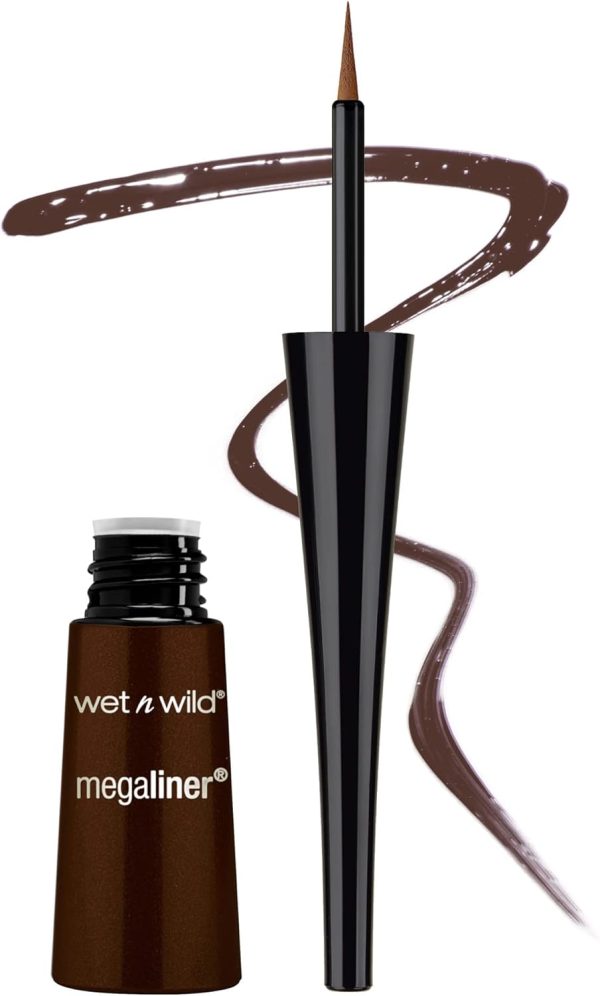 wet n wild MegaLiner Liquid Eyeliner, Dark Brown 3.5 ml