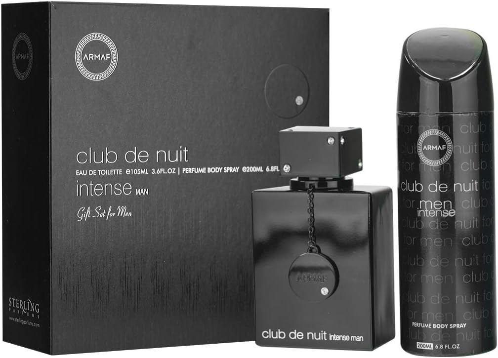 ARMAF Club De Nuit Intense Man, Gift Set for Men – EAU DE TOILETTE – 105ml + 200ml Perfume Body Spray By ARMAF From The House of Sterling