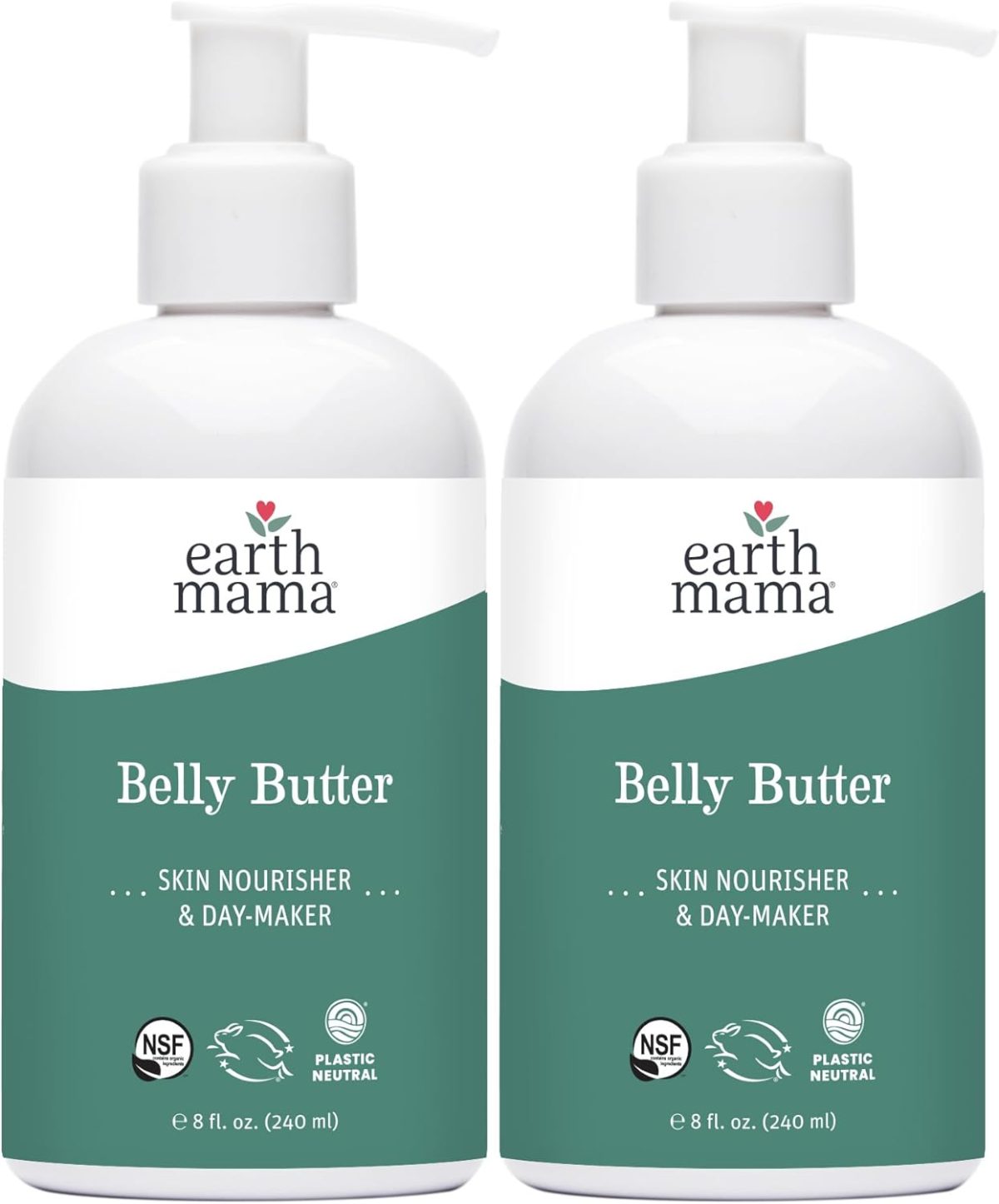 Earth Mama Belly Butter to Help Ease Skin and Stretch Marks, 8-Fluid Ounce (2-Pack)