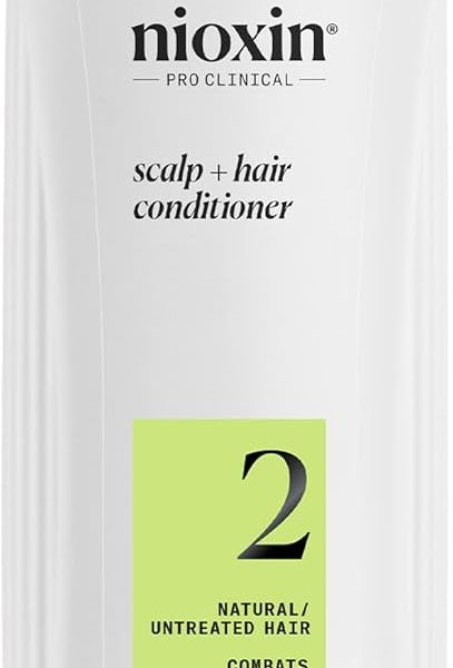 Nioxin System 2 Scalp Therapy Conditioner for Fine/Natural Hair with Progressed Thinning, 10.1 oz