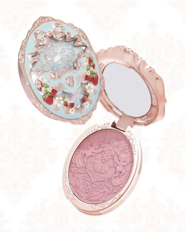 Flower Knows Strawberry Rococo Embossed Series Powder Blush 5g (02 Pure Rhyme)