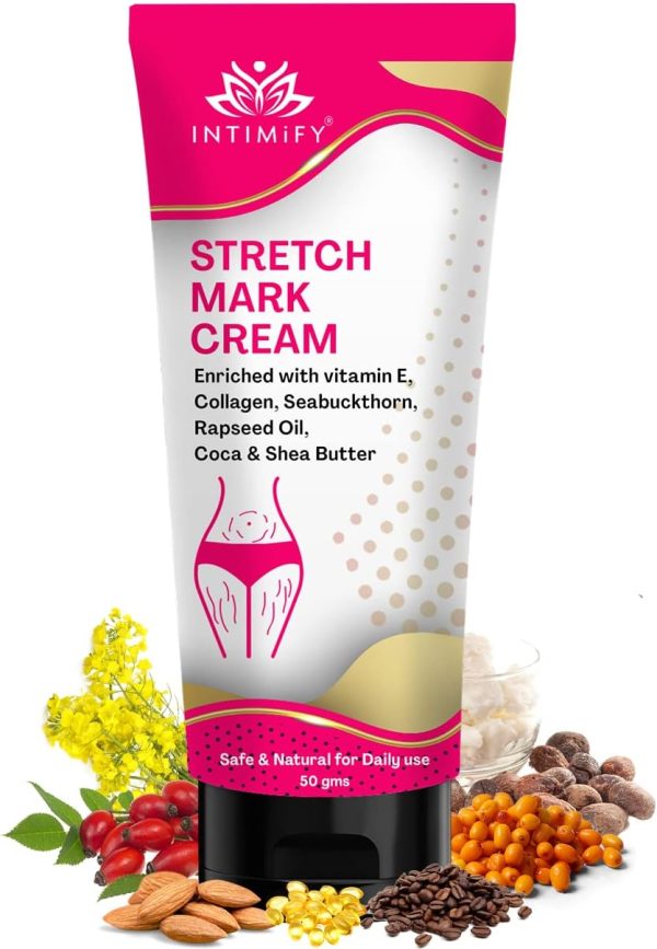 INTIMIFY Stretch Mark Removal Cream For Women, Stretch Mark Cream For Pregnancy, Stretch Mark Cream During Pregnancy, Stretch Mark Removal Ceam After Pregnancy 50g (Pack of 1)