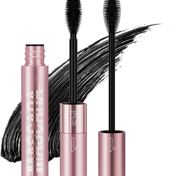 AWDSLUY Mascara, Waterproof Volumizing and Curling, Long-Lasting, Smudge-proof for Dramatic Eyelashes, Black