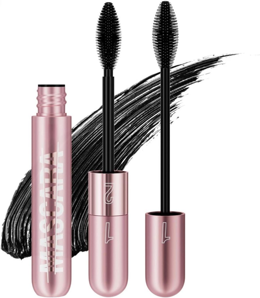 AWDSLUY Mascara, Waterproof Volumizing and Curling, Long-Lasting, Smudge-proof for Dramatic Eyelashes, Black