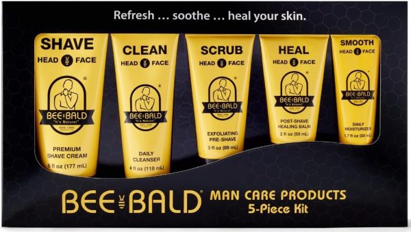 Bee Bald 5 Piece Daily Skin Care Regimen Kit