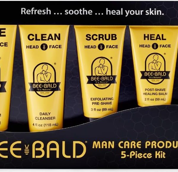 Bee Bald 5 Piece Daily Skin Care Regimen Kit