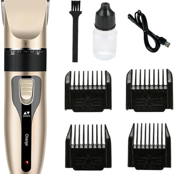 TokFaa Hair Clippers for Men Professional Cordless Haircutting & Trimming Kit with 4 Guards Rechargeable Beard Trimmer Hair Cutting Kit for Heads, Longer Beards,All Body