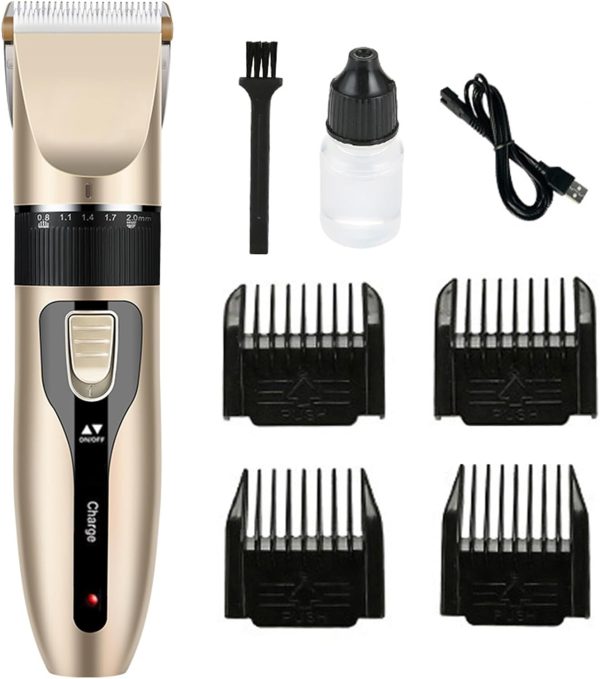 TokFaa Hair Clippers for Men Professional Cordless Haircutting & Trimming Kit with 4 Guards Rechargeable Beard Trimmer Hair Cutting Kit for Heads, Longer Beards,All Body