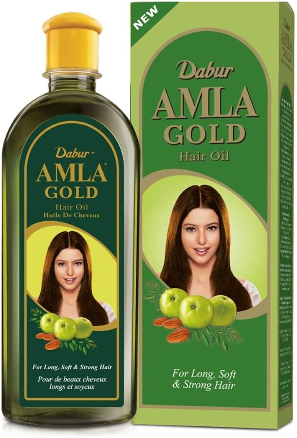 Dabur Amla Gold Hair Oil 200ml | Natural Care | Enriched with Amla, Almond & Henna | For beautiful, Long, Soft & Strong Hair