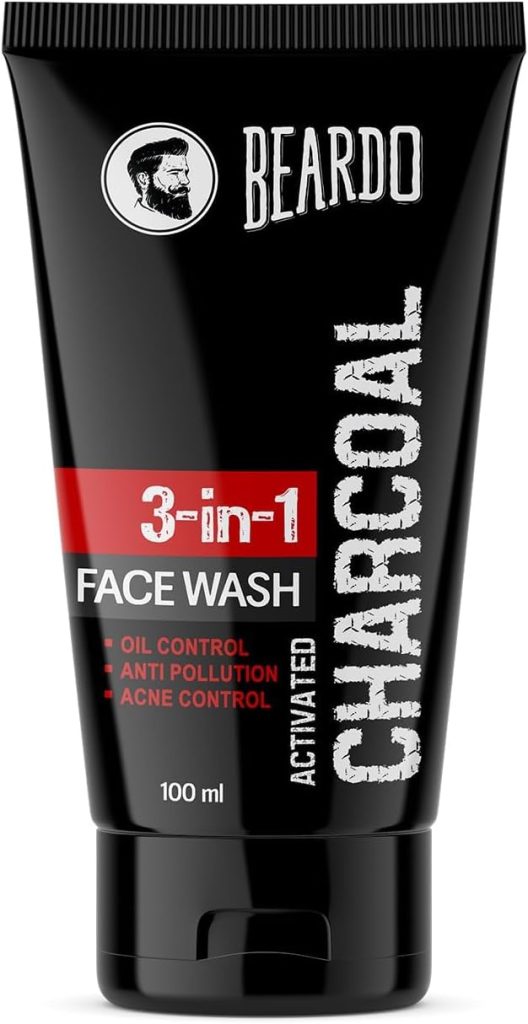 Beardo Activated Charcoal Face Wash - Acne, Oil & Pollution Control - 100 ml