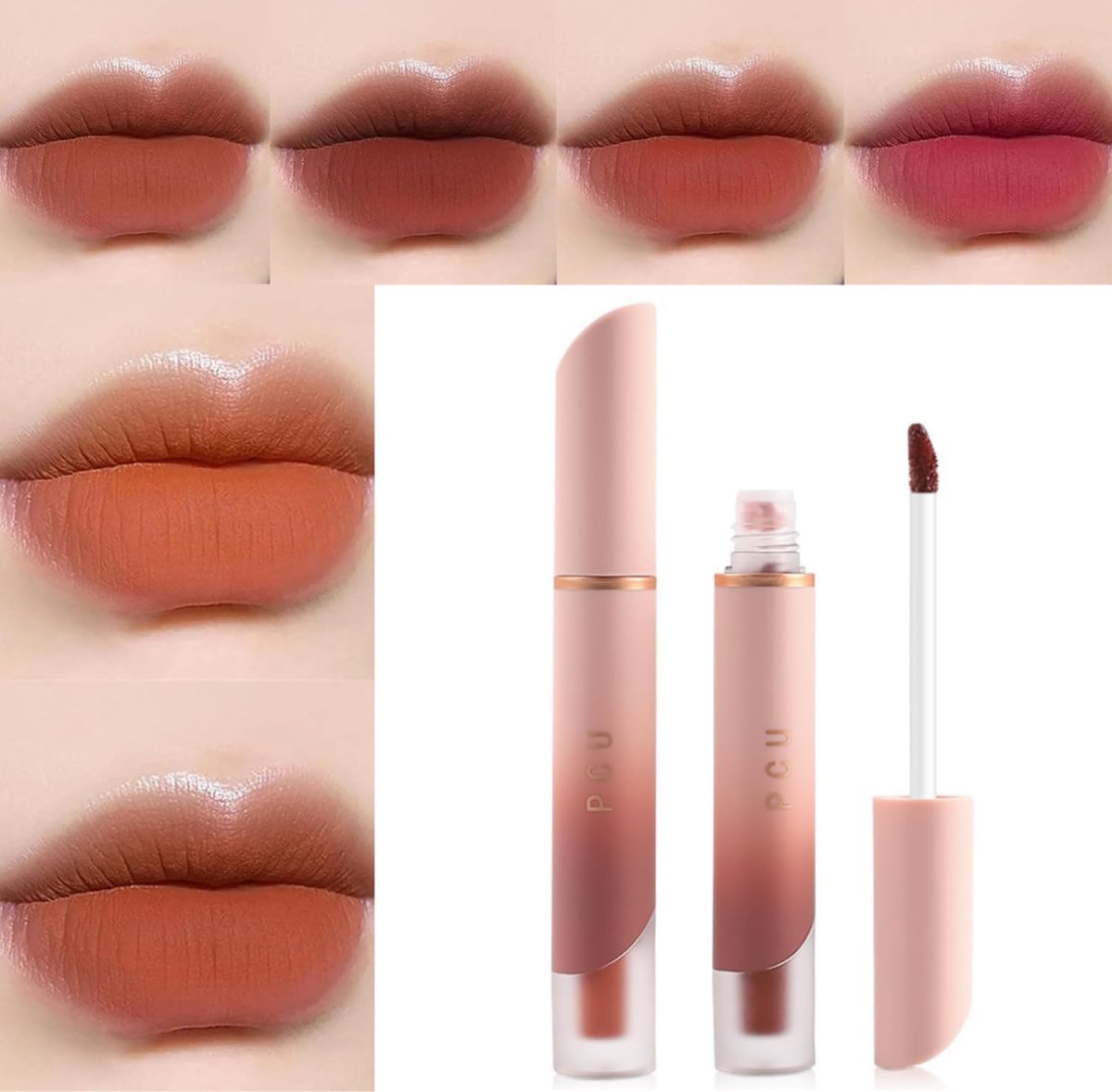 Matte Lipstick - Waterproof Liquid Matte Lipstick, Long Lasting Matte Velvet Lip Gloss, Korean Lip Tint Matte Lip Liquid, Lipgloss Lipstick Moisturizing Lip Glaze Lip Plumper, 1 Pc (i04# Milk Coffee)