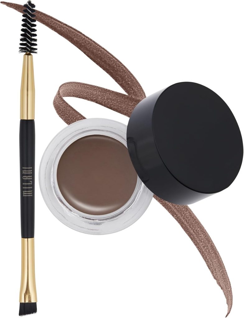 Milani Stay Put Brow Color - Dark Brown (0.09 Ounce) Vegan, Cruelty-Free Eyebrow Color that Fills and Shapes Brows…