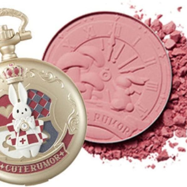 Cute Rumor Wonderland Tea Party Series Pocket Watch Powder Blush (R04 Red Bean Movement)