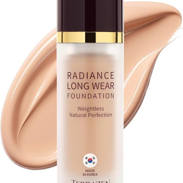 TERRAZEN Korean Face Makeup Liquid Foundation CC Cream 30ml Natural Beige - Beauty Liquid Full Coverage Long Lasting Base with Natural Matte Finish for All Skin Types with Natural Ingredients