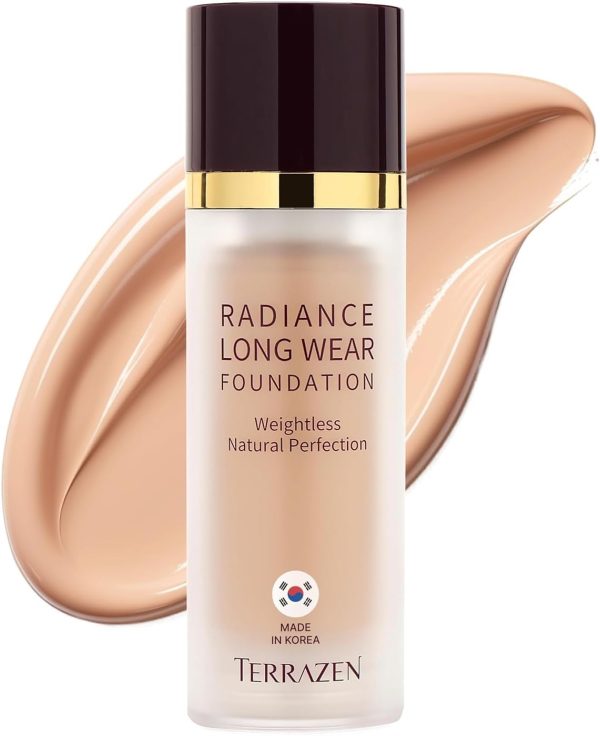 TERRAZEN Korean Face Makeup Liquid Foundation CC Cream 30ml Natural Beige - Beauty Liquid Full Coverage Long Lasting Base with Natural Matte Finish for All Skin Types with Natural Ingredients