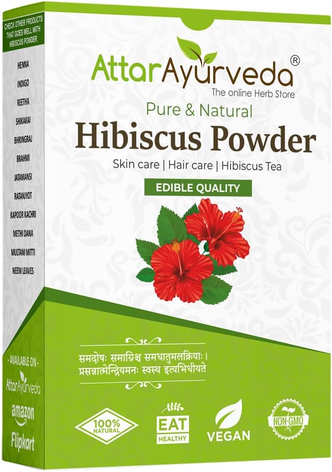 Attar Ayurveda Hibiscus powder for hair growth (100 Grams)