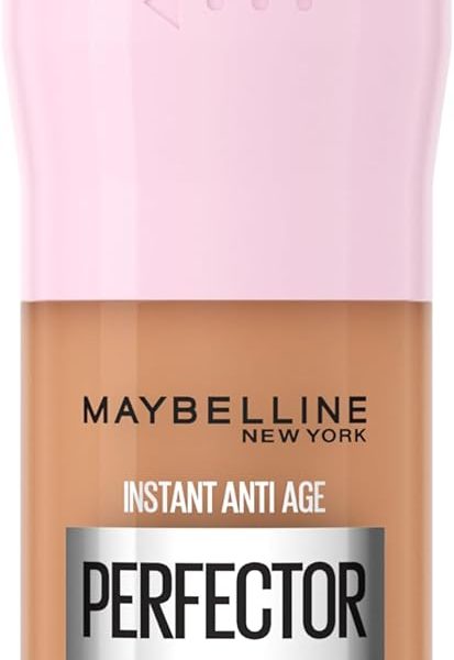 Maybelline New York Instant Anti Age Rewind Perfector, 4-In-1 Primer, Concealer, Highlighter, Self-Adjusting Shades, Evens Skin Tone with a Glow Finish, 1.5 Light Medium