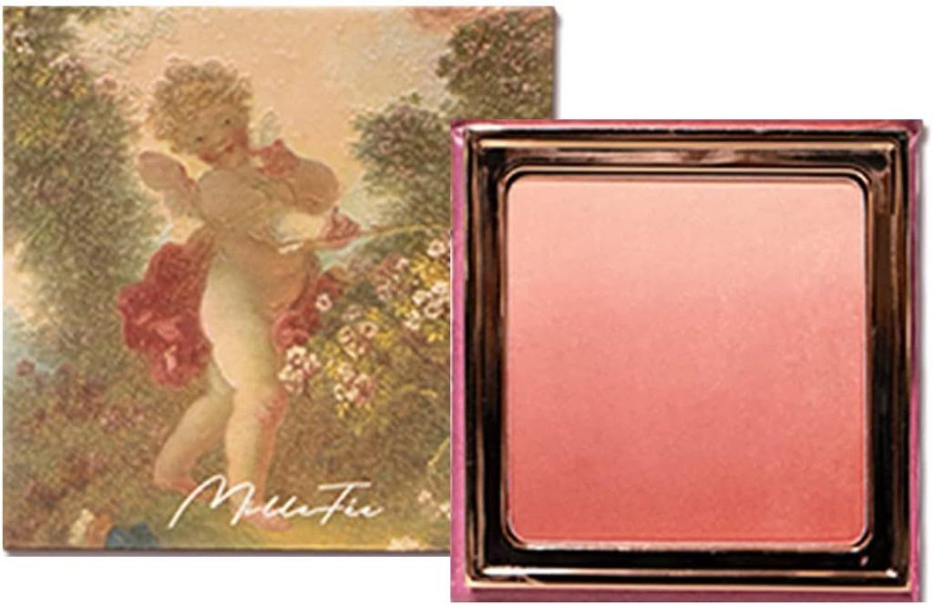 MilleFée Angel Gradation Blushes - 5g/ 0.176 oz, Lone Wear Shimmer Powder Palette for Beauty Cheek (03 Love The Sentinel, 5g)