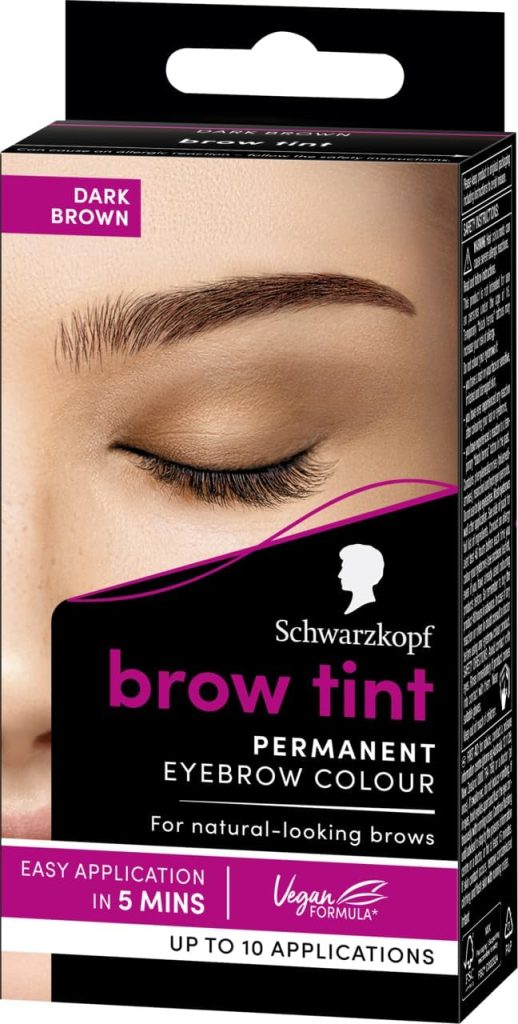 Schwarzkopf Brow Tint Professional Formula Eyebrow Dye Brow Tinting Kit With Gentle Permanent Colour Dark Brown