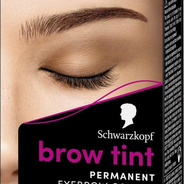 Schwarzkopf Brow Tint Professional Formula Eyebrow Dye Brow Tinting Kit With Gentle Permanent Colour Dark Brown