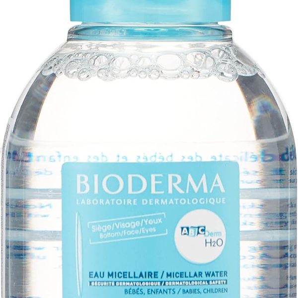 Bioderma Abcderm H2O Micellar Water Ultra Gentle Cleansing For Baby & Children Skin, 100Ml, White