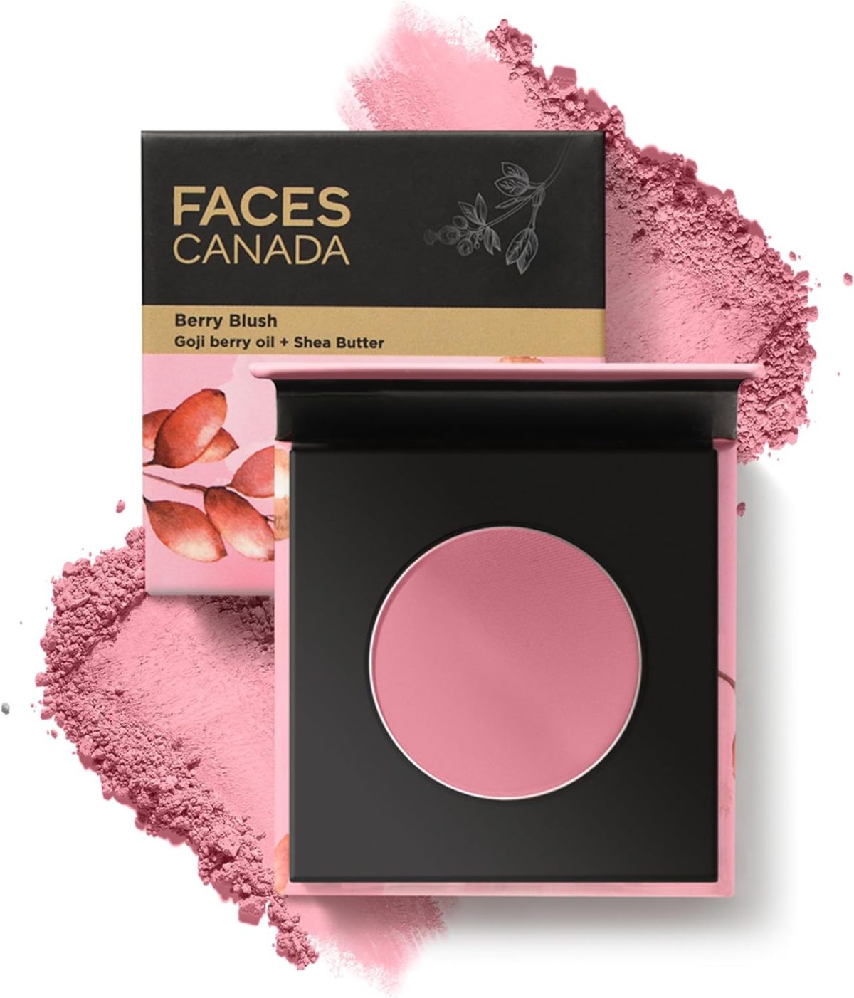 FACES CANADA Berry Blush - Love Vibes Only 03, 4g | Lightweight Long Lasting Ultra-Matte HD Finish | Silky Smooth Texture | Melts Effortlessly & Buildable | Absorbs Oil | Shea Butter | Vitamin A & C