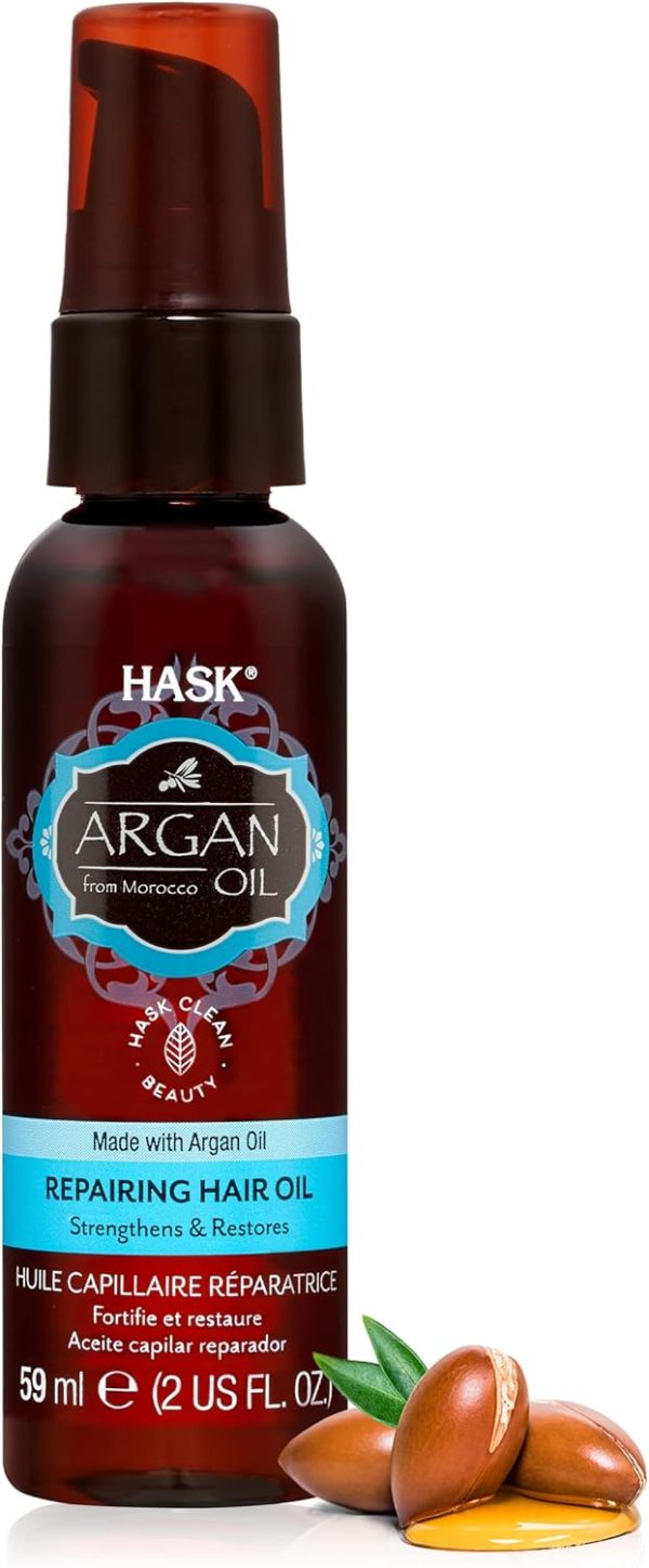 Hask Argan Oil Repairing Shine Hair Oil, 59 ml