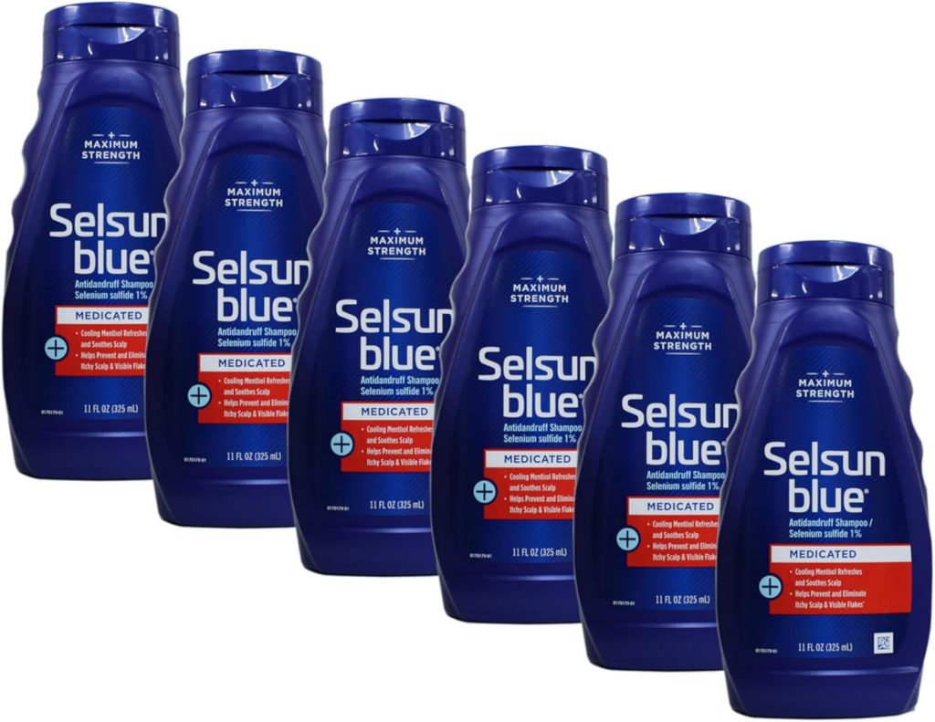 Selsun Blue Dandruff Shampoo 11 oz. Medicated (Pack of 6)