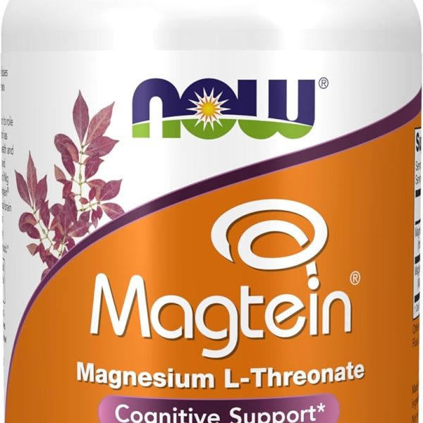 Now Foods Magtein Veg Capsules, 90 Count (Pack of 1)