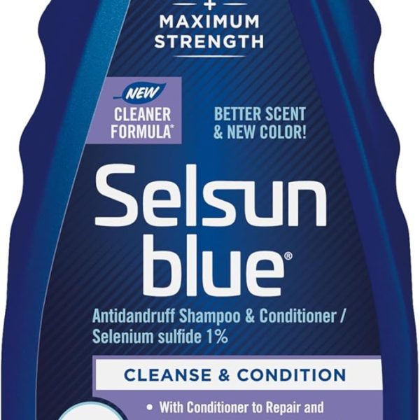 Selsun Blue 2-in-1 Anti-dandruff Shampoo & Conditioner, 11 fl. oz., Maximum Strength 2-in-1 Treatment, Selenium Sulfide 1%