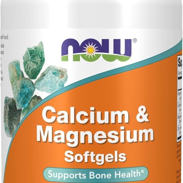 Now Foods Calcium & Magnesium With Vitamin D3 And Zinc, 120 Softgels