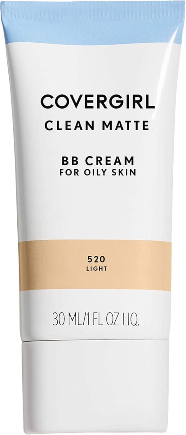 COVERGIRL - Clean Matte BB Cream, Oil-Free, Long-Lasting, Sensitive Skin, Lightweight, 100% Cruelty-Free