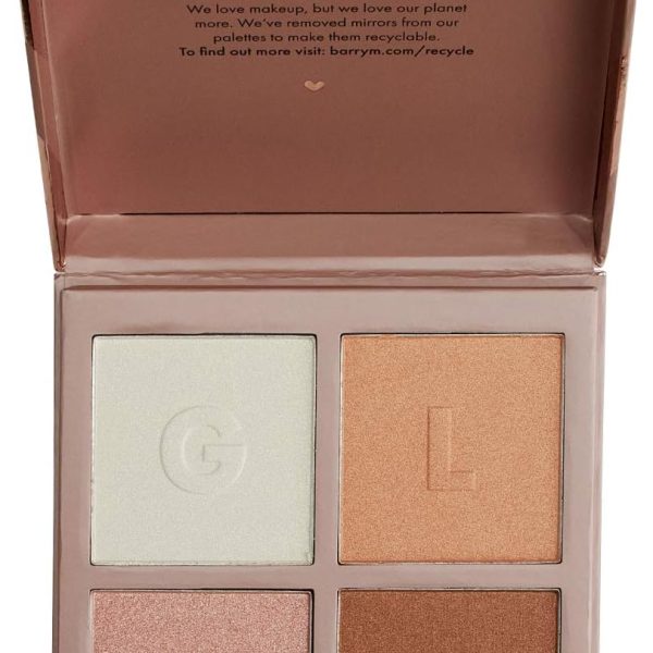 Barry M Cosmetics Glow Beam Illuminating Highlighter Palette, Shimmer, Infused With Shea Butter