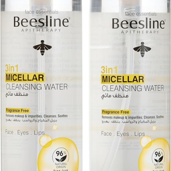 Beesline 3 In 1 Fragrance Free Micellar Cleansing Water 400 ml, 2-Piece