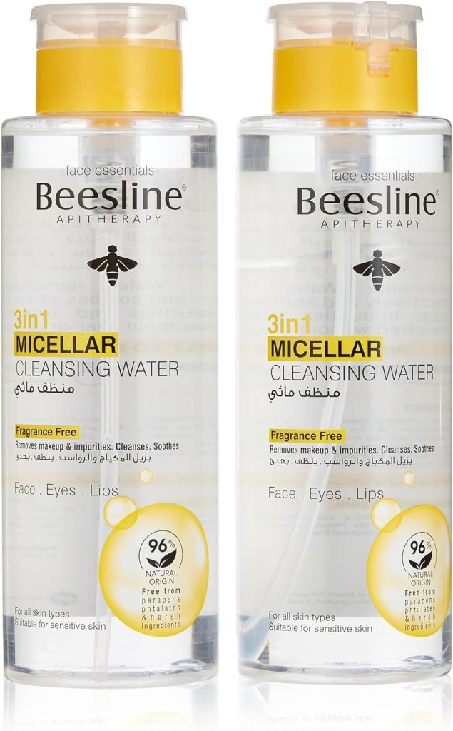 Beesline 3 In 1 Fragrance Free Micellar Cleansing Water 400 ml, 2-Piece