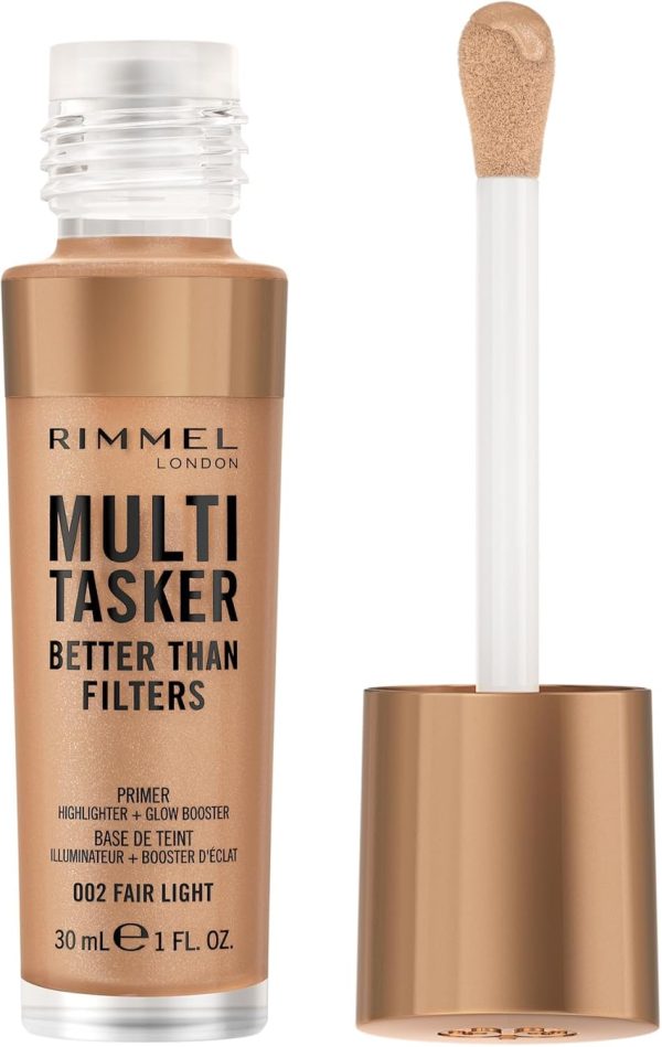 Rimmel Multi-Tasker Better Than Filters Face Primer, Glow Booster and Highlighter - 001 - Fair, 30ml