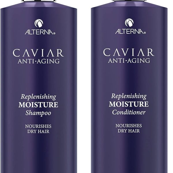 Alterna Caviar Anti-Aging Replenishing Moisture Shampoo/Conditioner, 16.5 fl. Oz (Pack of 2)