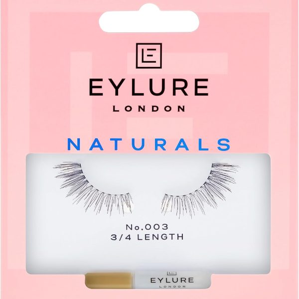 Eylure Naturals False Lashes, Style No. 003, Reusable, Adhesive Included, 1 Pair