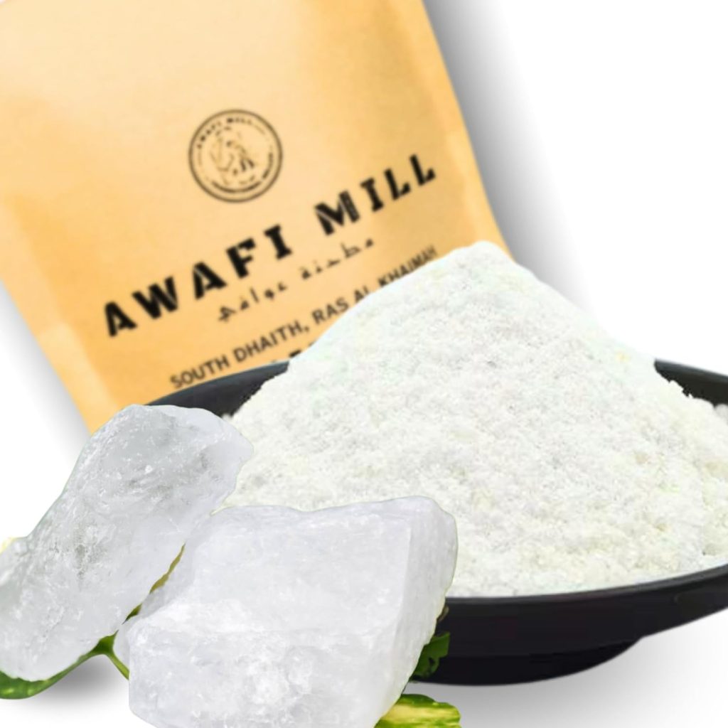 Awafi Mill White Alum Powder (مسحوق الشبة الأبيض) | 100% Natural | Freshly Grinded (Pack Of (150 Gram) Powder)