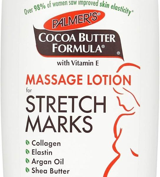 Palmer's Cocoa Butter Formula Massage Lotion For Stretch Marks with Vitamin E and Shea Butter Women Body Lotion, 8.5 Ounce (Pack of 2)