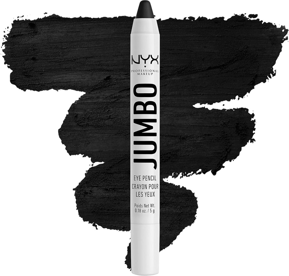 NYX PROFESSIONAL MAKEUP Jumbo Eye Pencil, Black Bean 601, 0.18 Ounce