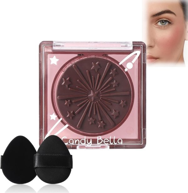 Color Changing Black Cream Blush - Lightweight, Buildable Milk Blush for Cheeks and Lips with Mini Puff - Smooth, Non-Cakey Emotional Powder Blusher - Miracle Lip & Blush Balm for a Natural Glow