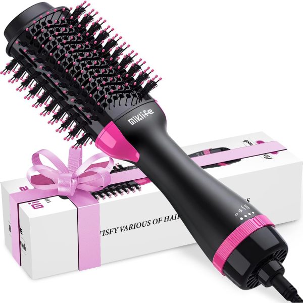 Miklife Hair Dryer Brush One-Step Blow Dryer Brush for Styling and Frizz Control,Negative Ionic Hot Air Brush Volumizer Ceramic