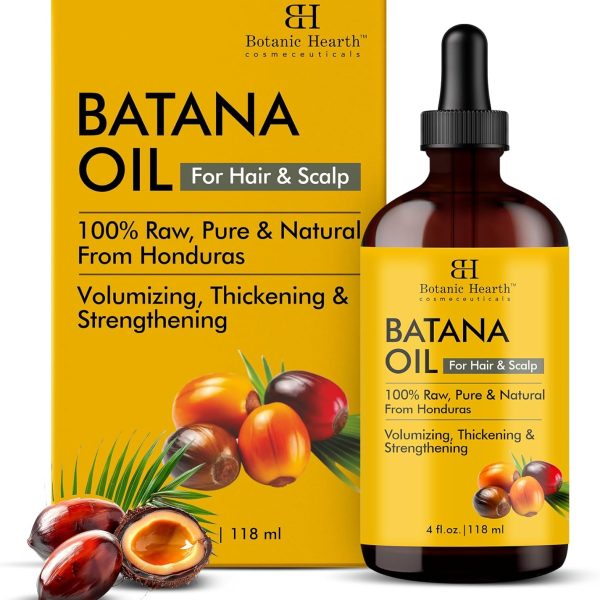 Botanic Hearth Raw Batana Oil for Hair Growth 118 ML| 100% Pure & Unrefined Oil from Honduras | For Thicker, Stronger Hair