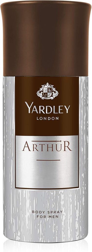 Yardley London Arthur Body Spray For Men - 150ml Classic Aromatic Refreshing Scent Formal Fragrance Long Lasting & Odor Protection