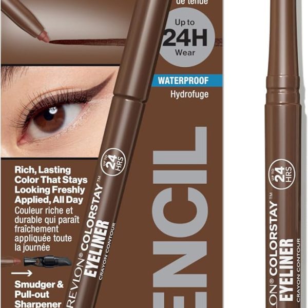 Revlon ColorStay Eyeliner Pencil For Unisex, 203 Brown, 0.28 Oz.