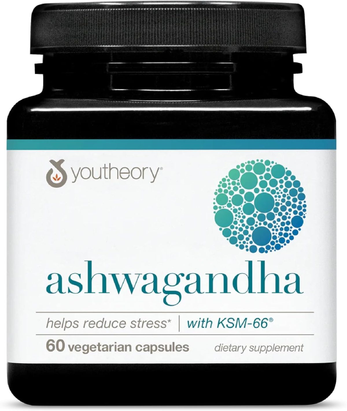 Youtheory Ashwagandha 60 Count (1 Bottle)