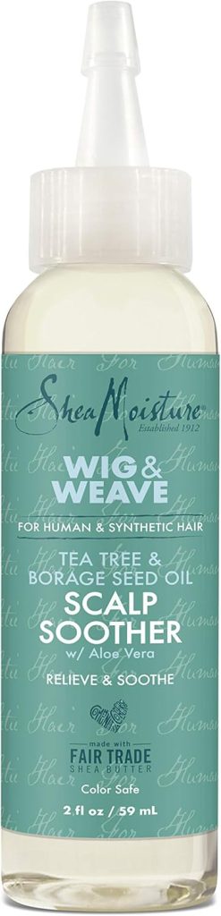 SHEA MOISTURE Scalp Soother Oil Serum for Wig and Weave Tea Tree Borage Seed Paraben Free Treatment, 2 Ounce